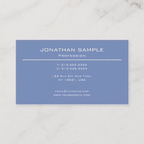 Trendy Modern Design Elegant Minimalist Plain Luxe Business Card