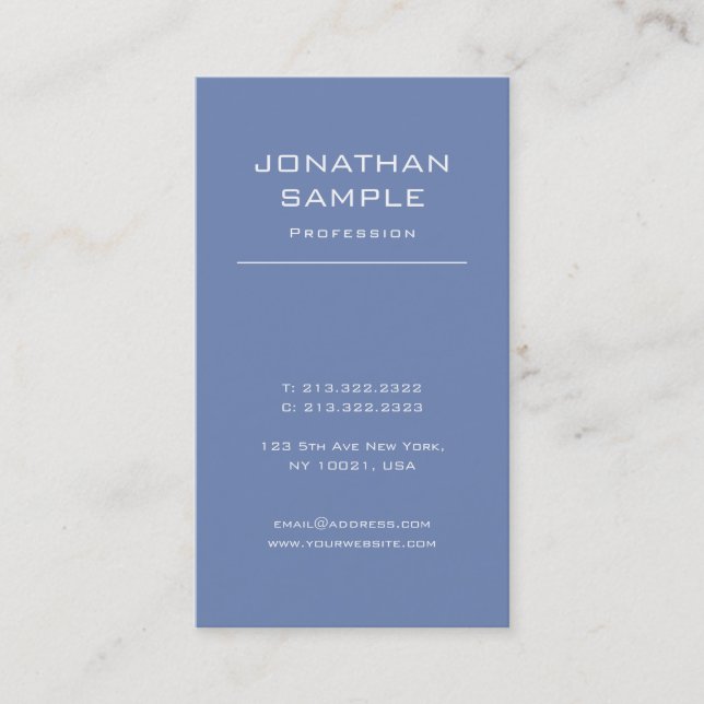 Trendy Modern Design Elegant Simple Plain Luxury Business Card (Front)