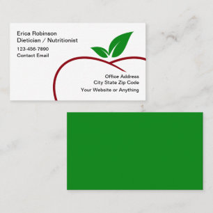 Trendy Modern Dietitian Nutritionist Business Card