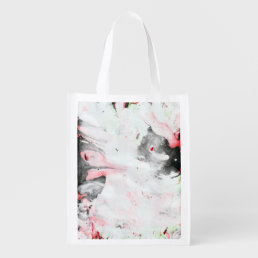 Trendy Modern Elegant Abstract Art Template Grocery Bag