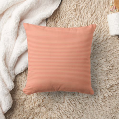 Trendy Modern Elegant Apricot Tones Stripes Throw Pillow