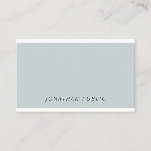 Trendy Modern Elegant Blue Green Simple Template Business Card