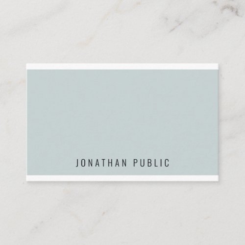 Trendy Modern Elegant Blue Green Simple Template Business Card