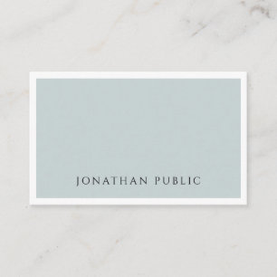 Trendy Modern Elegant Blue Green Simple Template Business Card