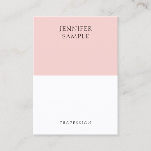 Trendy Modern Elegant Blush Pink Simple Template Business Card