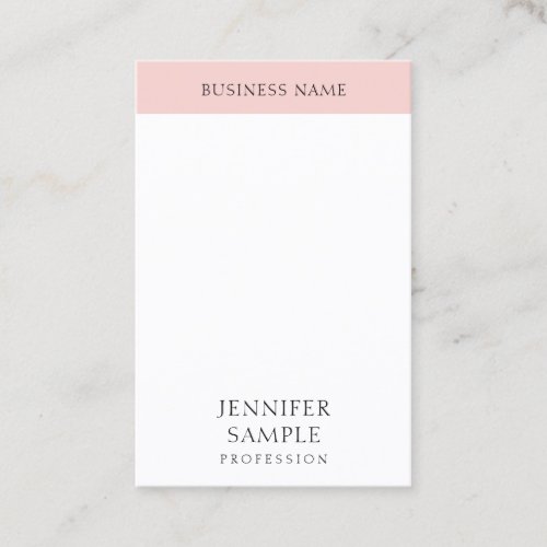 Trendy Modern Elegant Blush Pink Simple Template Business Card