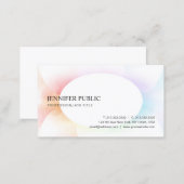 Trendy Modern Elegant Colorful Simple Template Business Card (Front/Back)