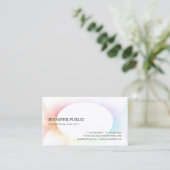 Trendy Modern Elegant Colorful Simple Template Business Card (Standing Front)