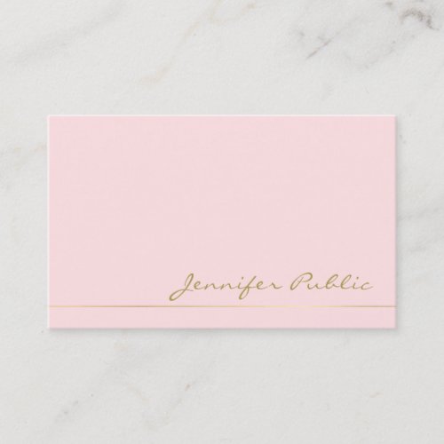Trendy Modern Elegant Colors Pearl Finish Luxe Business Card