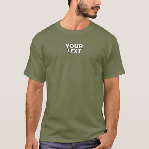 Trendy Modern Elegant Custom Template Mens T_Shirt