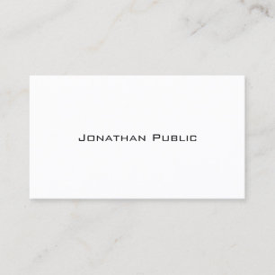 Trendy Modern Elegant Design Simple Plain Business Card