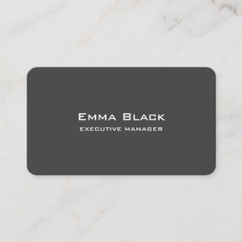 Trendy Modern Elegant Grey Executive Manager Business Card