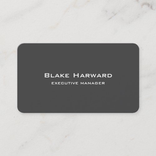 Trendy Modern Elegant Grey White Business Card