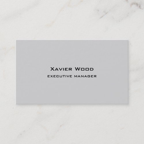 Trendy Modern Elegant Light Gray Professional Business Card