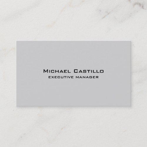 Trendy Modern Elegant Light Grey Business Card