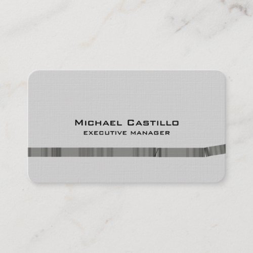 Trendy Modern Elegant Light Grey Minimalist Business Card