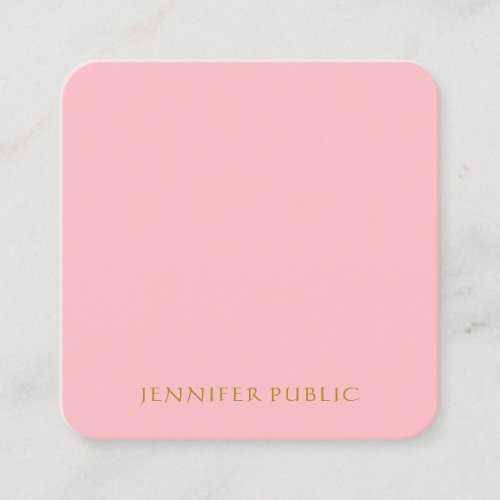 Trendy Modern Elegant Luxury Professional Template Square Business Card
