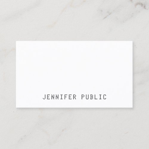 Trendy Modern Elegant Minimalist Design Template Business Card