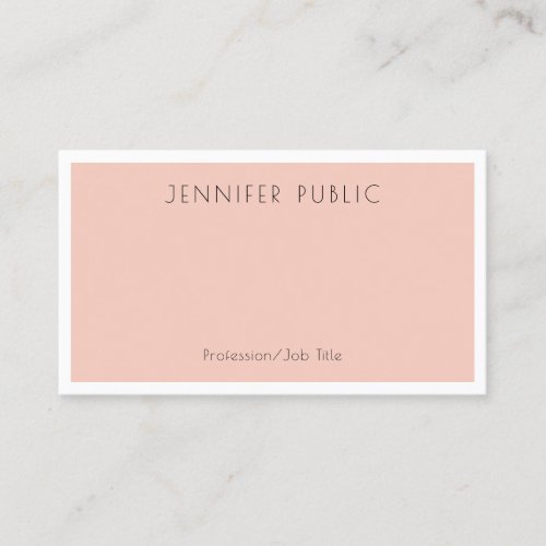 Trendy Modern Elegant Minimalist Design Template Business Card