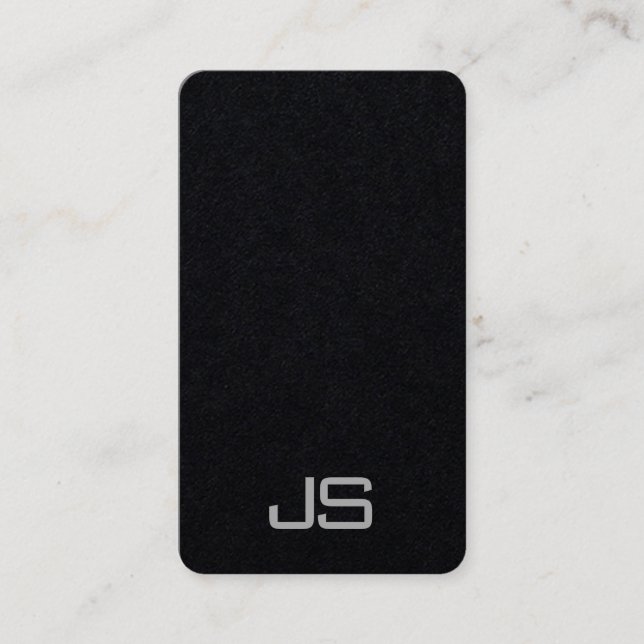 Trendy Modern Elegant Monogrammed Template Business Card (Front)