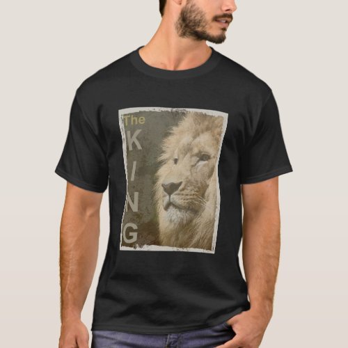Trendy Modern Elegant Pop Art Lion Head Template T_Shirt