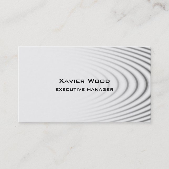 Trendy Modern Elegant Professional Manager Business Card (Front)