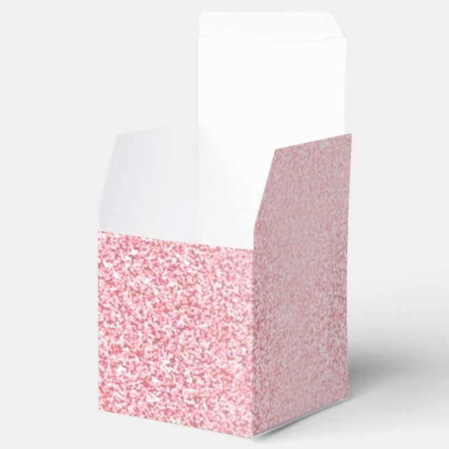 Trendy Modern Elegant Rose Gold Template Favor Boxes (Opened)