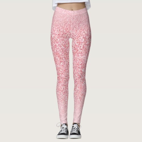 Trendy Modern Elegant Rose Gold Template Leggings