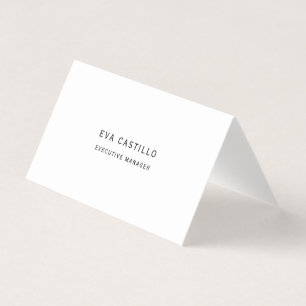 Trendy Modern Elegant Simple Black White Matte Business Card