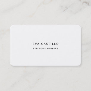 Trendy Modern Elegant Simple Black White Matte Business Card