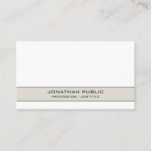 Trendy Modern Elegant Simple Chic Professional Business Card