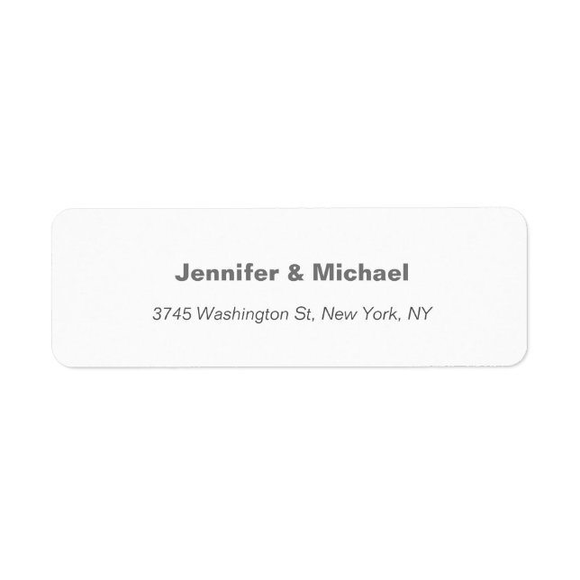 Trendy Modern Elegant Simple Minimalist Wedding Label (Front)