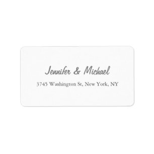 Trendy Modern Elegant Simple Minimalist Wedding Label