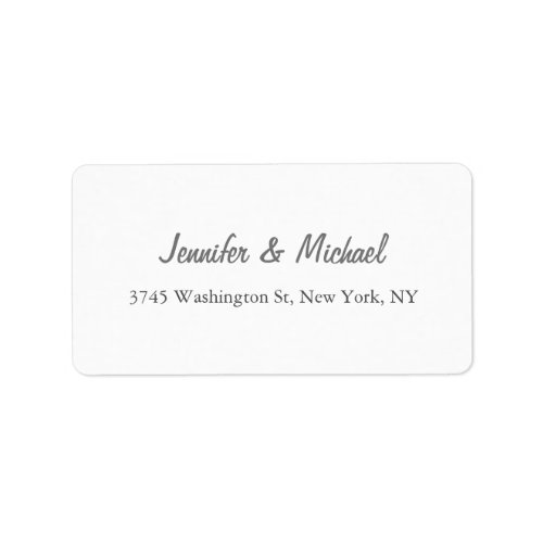 Trendy Modern Elegant Simple Minimalist Wedding Label