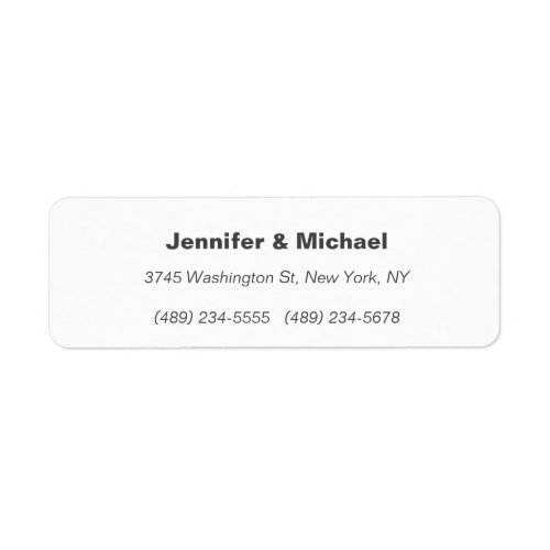 Trendy Modern Elegant Simple Minimalist Wedding Label