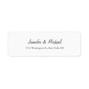 Trendy Modern Elegant Simple Minimalist Wedding Label