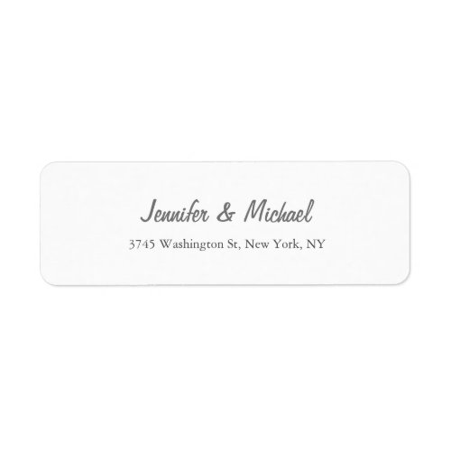 Trendy Modern Elegant Simple Minimalist Wedding Label