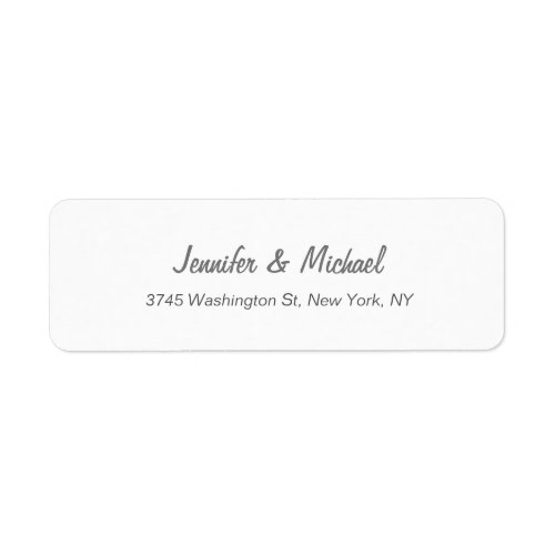 Trendy Modern Elegant Simple Minimalist Wedding Label