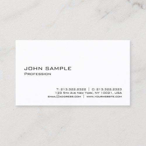 Trendy Modern Elegant Simple Professional Profile Business Card