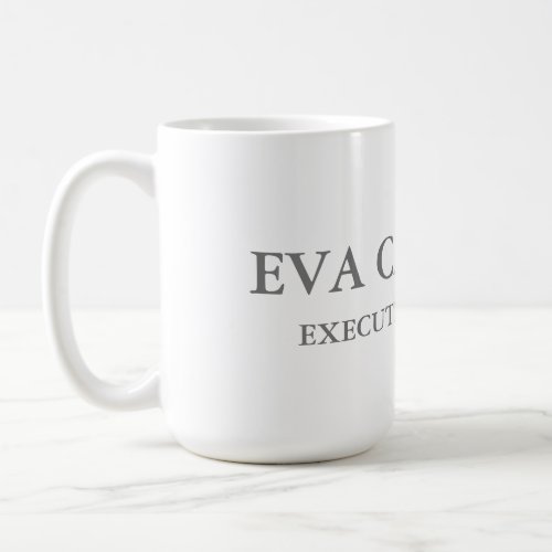 Trendy Modern Elegant Simple White Manager Coffee Mug