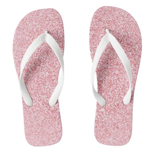 Trendy Modern Elegant Template Rose Gold White Flip Flops