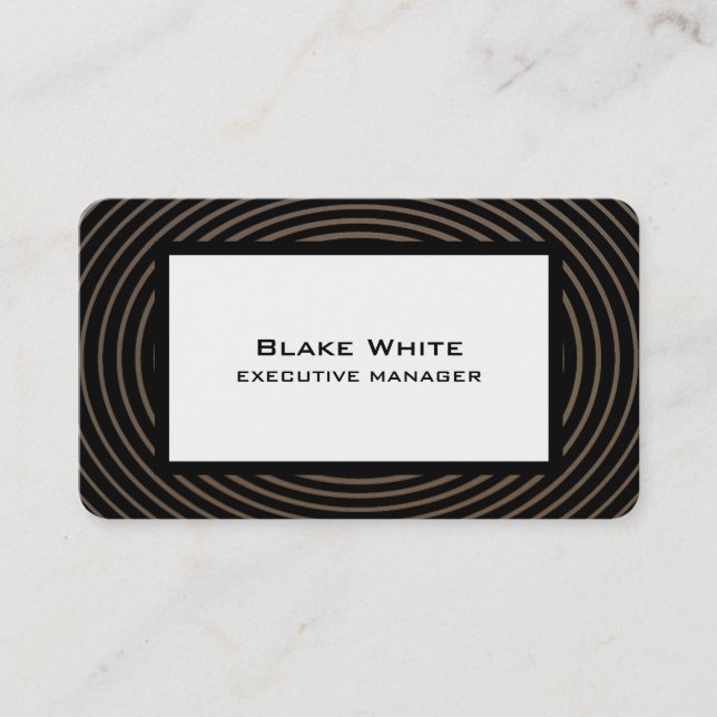 Trendy Modern Elegant Waves Pattern Business Card (Front)