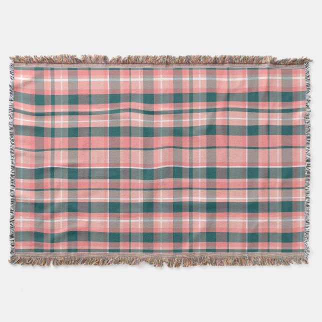 Trendy Modern Fall Color Block Throw Blanket (Front)