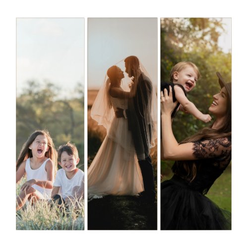 Trendy Modern Family Collage Photos Triptych