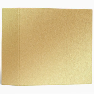 Trendy Modern Faux Gold Glitter Golden Elegant 3 Ring Binder