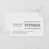 Trendy Modern Fitness Sport Professional Trainer Business Card (Front/Back)