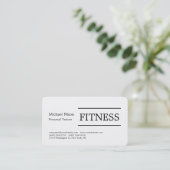 Trendy Modern Fitness Sport Professional Trainer Business Card (Standing Front)