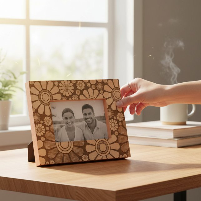 Trendy Modern Floral Daisy Pattern Engraved Frames (Creator Uploaded)