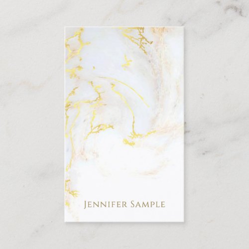 Trendy Modern Gold Marble Template Elegant Golden Business Card
