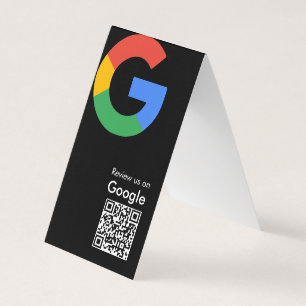 Trendy Modern Google Review QR Code Business Card